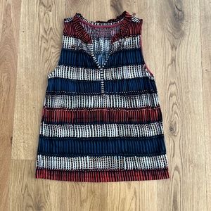 LOFT Black Tribal Print Tank Top